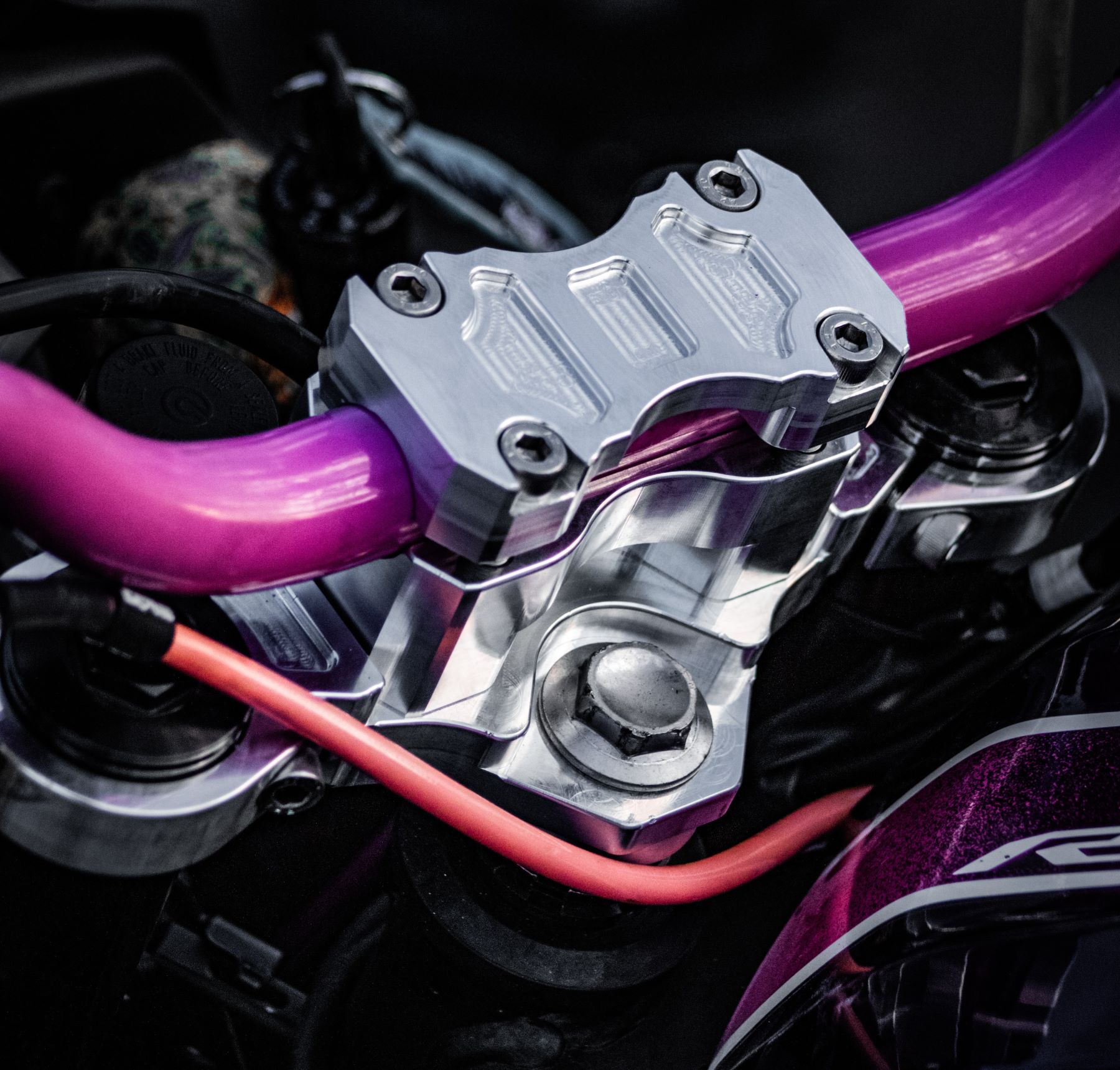 Billet triple tree dirtbar conversion for yamaha R3